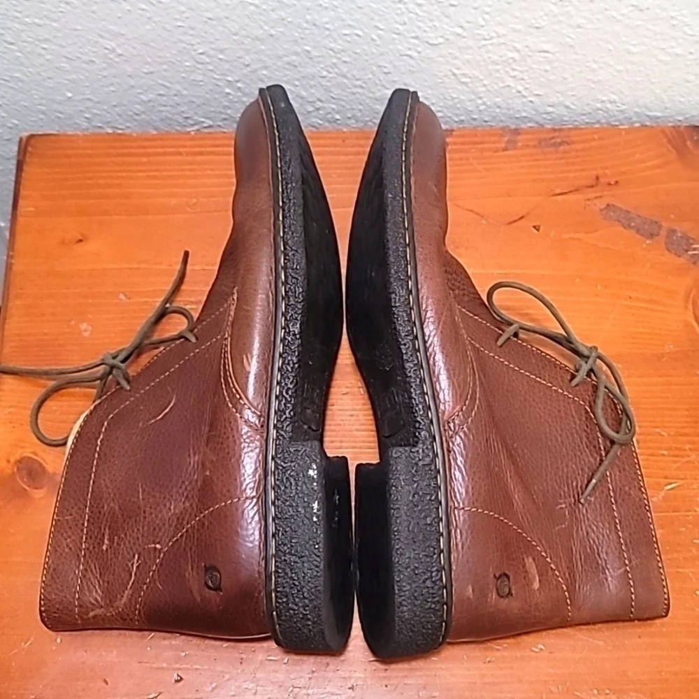 Born Chukka Boots Mens 10 Brown Leather Lace Up Desert Boots Casual Shoes